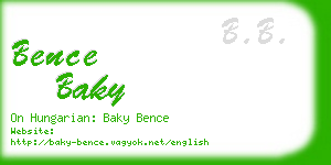 bence baky business card